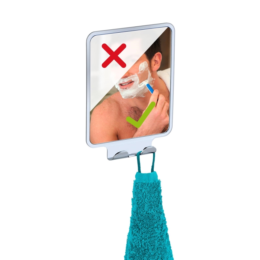 WENKO 22693100 - Kosmetické zrcadlo VACUUM-LOC QUADRO ED 14x19,5 cm lesklý chrom
