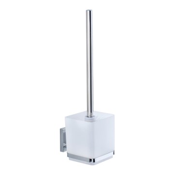 WENKO 22695100-WC štětka VACUUM-LOC QUADRO ED 9,5x37 cm stříbrná/lesk.chrom/čirá