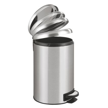 WENKO 22703100 - Koš LEMAN 25x38 cm nerez/satin/černá