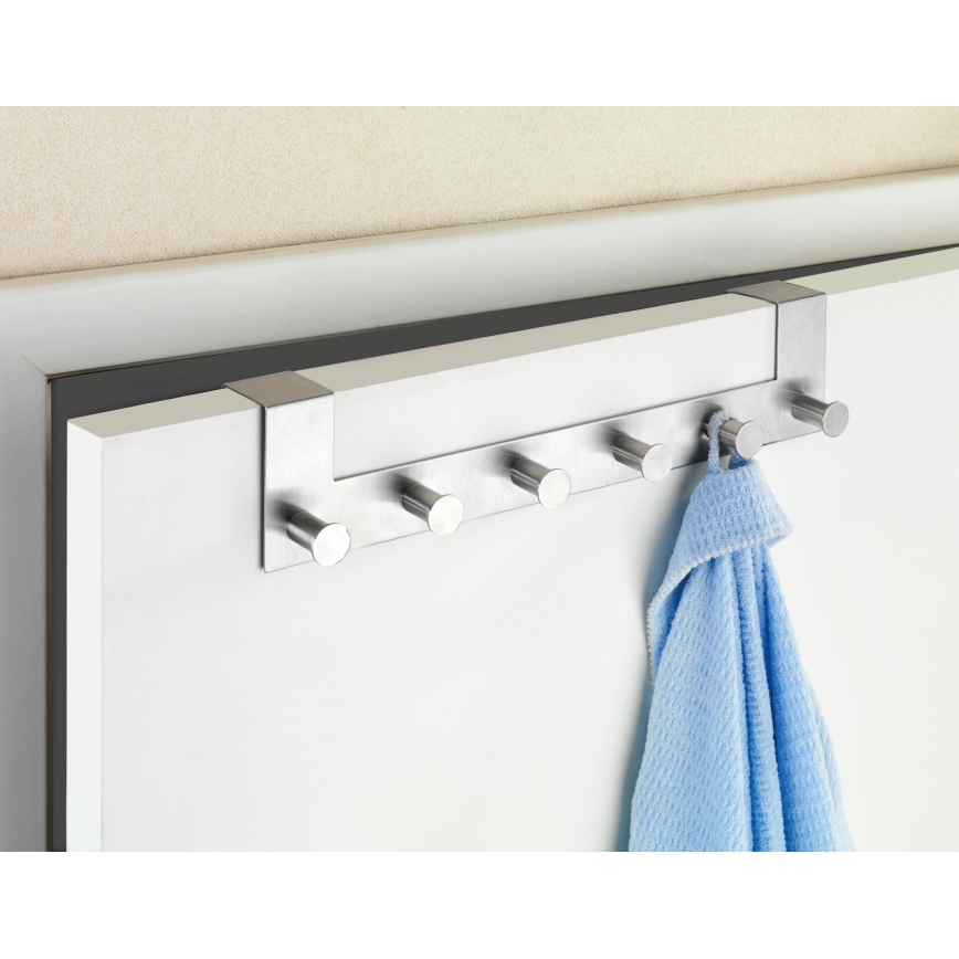 WENKO 22804100-Věšák CELANO 39x11 cm nerez/stříbrná