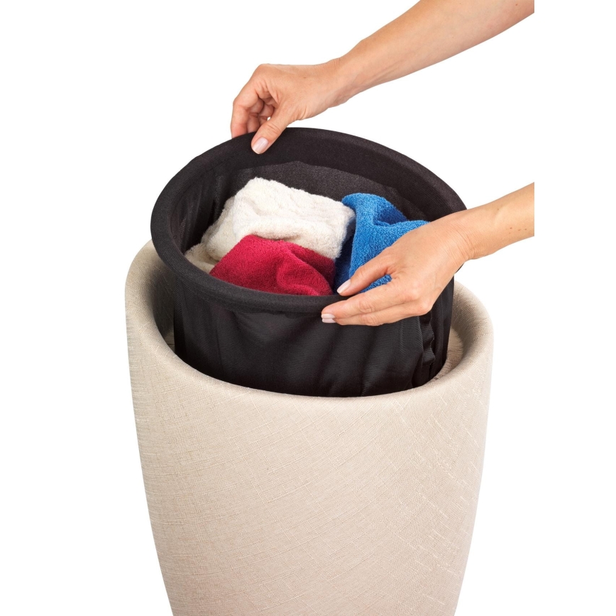 WENKO 22834100 - Stolička CANDY 36x50,5 cm béžová/černá