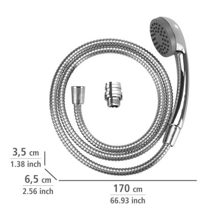 WENKO 22866100 - Sprcha UNIVERSAL 170x6,5 cm lesklý chrom/stříbrná/šedá