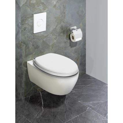 WENKO 22885100-WC sedátko URBIO 36x42,5 cm bílá/stříbrná