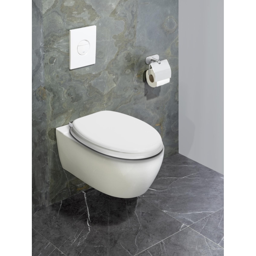 WENKO 22885100-WC sedátko URBIO 36x42,5 cm bílá/stříbrná