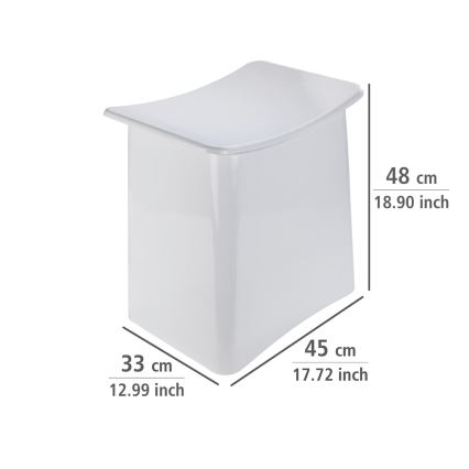 WENKO 22949100 - Stolička WING 45x48 cm bílá/černá