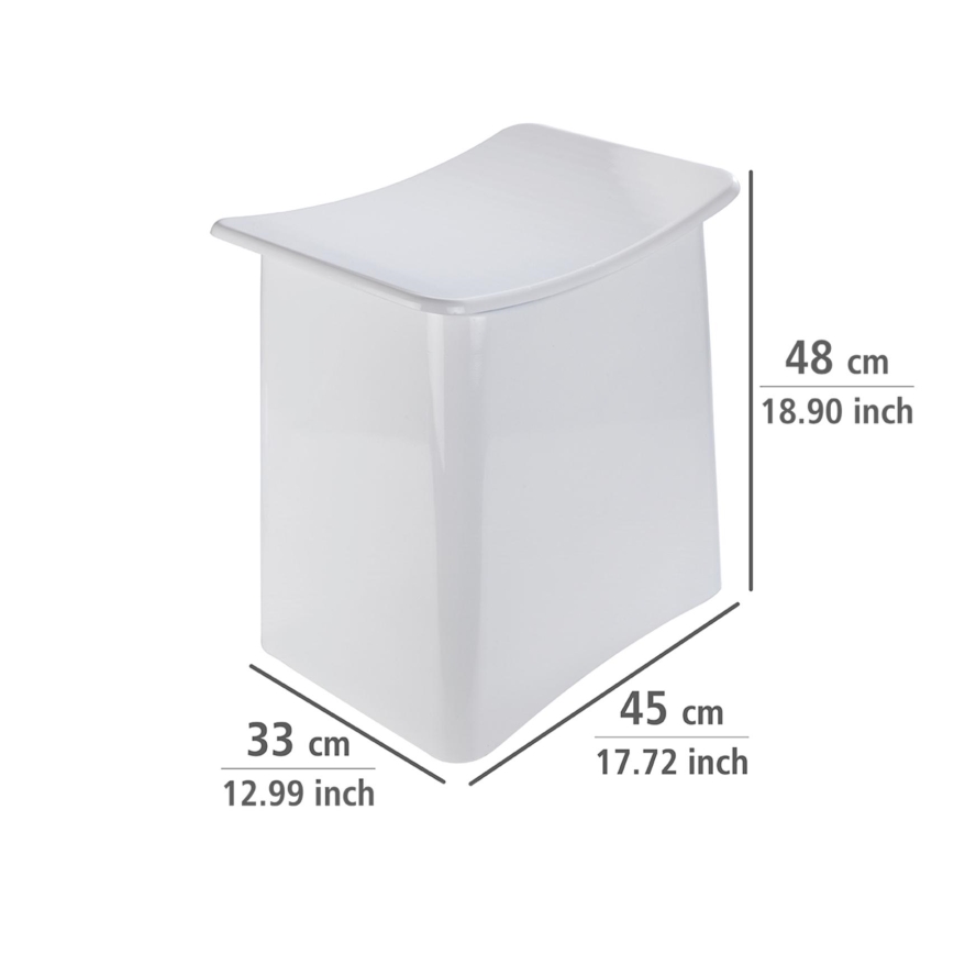 WENKO 22949100 - Stolička WING 45x48 cm bílá/černá