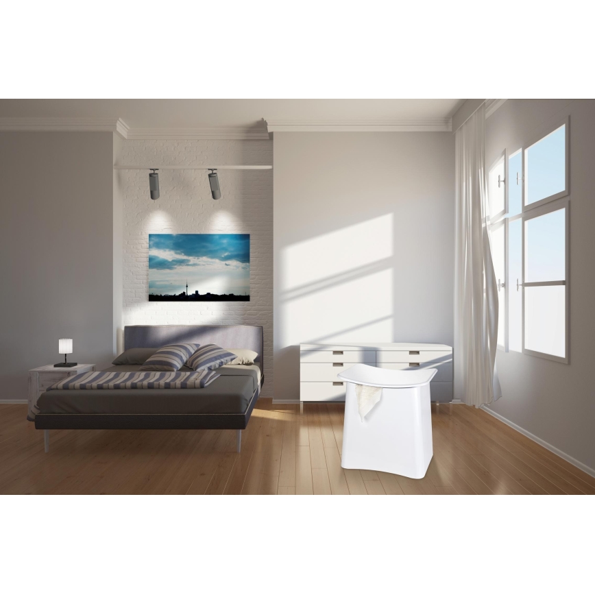 WENKO 22949100 - Stolička WING 45x48 cm bílá/černá