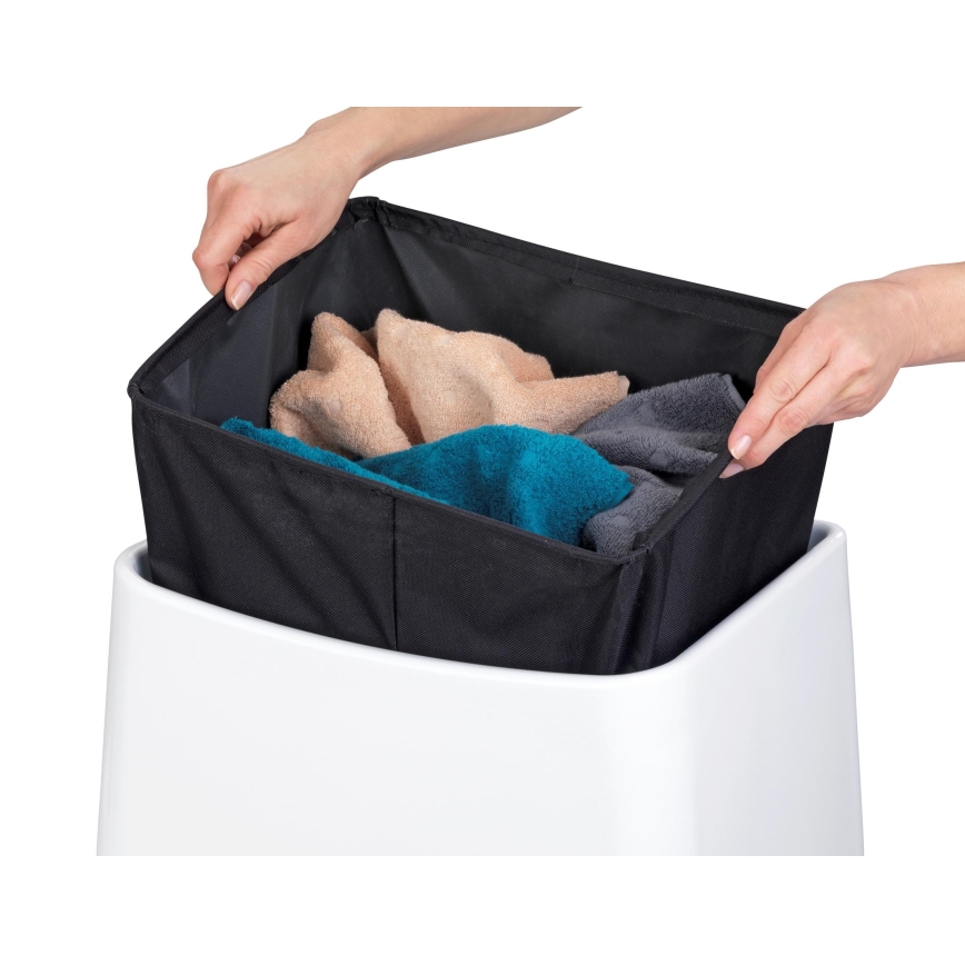 WENKO 22949100 - Stolička WING 45x48 cm bílá/černá