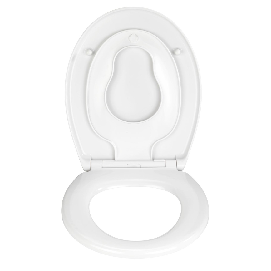 WENKO 22973100-WC sedátko DELOS 44,5x37,5 cm bílá/stříbrná