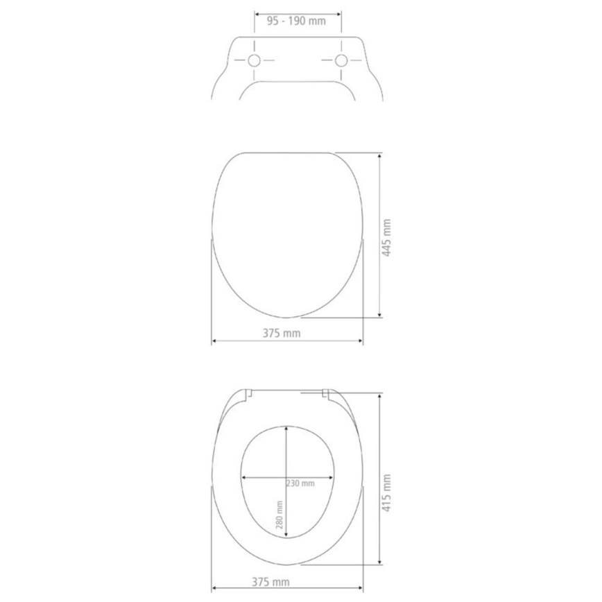 WENKO 22973100-WC sedátko DELOS 44,5x37,5 cm bílá/stříbrná