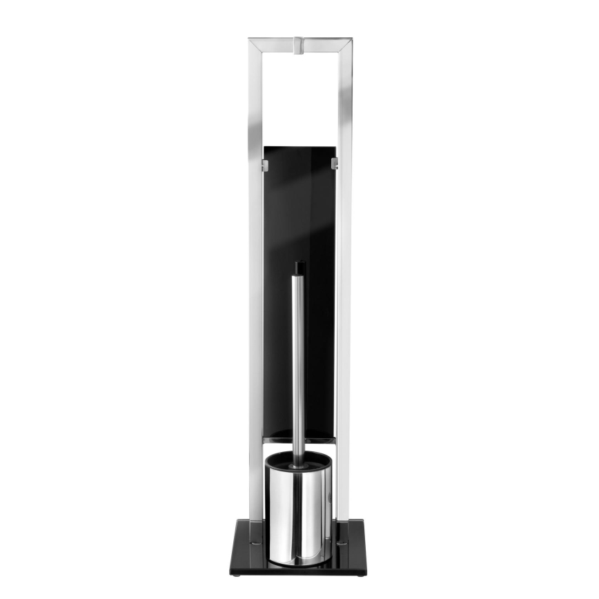 WENKO 22983100 - WC štětka RIVALTA 18x70 cm nerez/stříbrná/černá