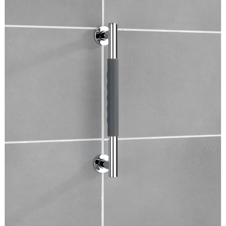 WENKO 23284100-Madlo SECURA 40,5x9 cm nerez/antracit/lesk. chrom