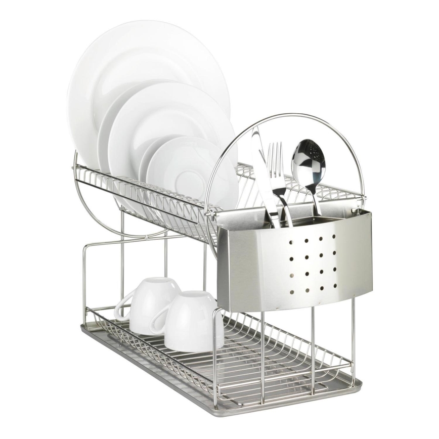 WENKO 2329100 - Odkapávač nádobí DUO 21x33 cm nerez/stříbrná