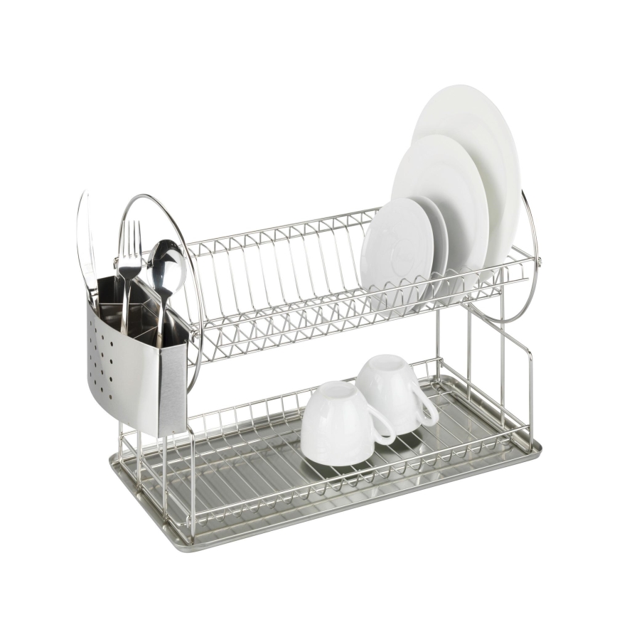 WENKO 2329100 - Odkapávač nádobí DUO 21x33 cm nerez/stříbrná