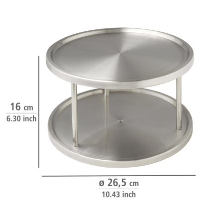 WENKO 2335100 - Karusel CABINET CAROUSEL 26,5x15,5 cm nerez/stříbrná