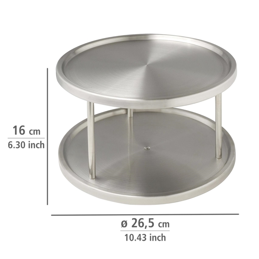 WENKO 2335100 - Karusel CABINET CAROUSEL 26,5x15,5 cm nerez/stříbrná