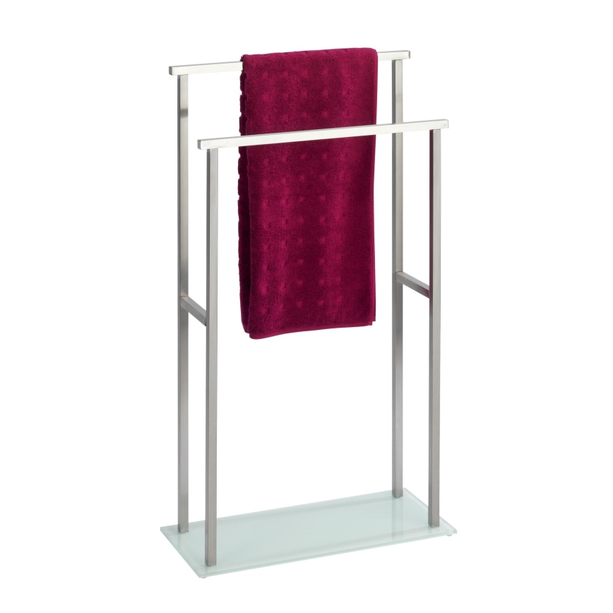 WENKO 23438100 - Stojan na ručníky DEBAR 20x83 cm nerez/satin/bílá