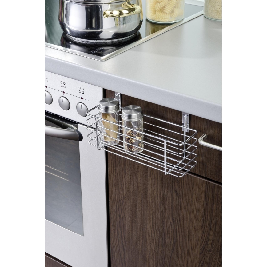 WENKO 2344100 - Košík SLIM 24x11,5 cm lesk. chrom/černá