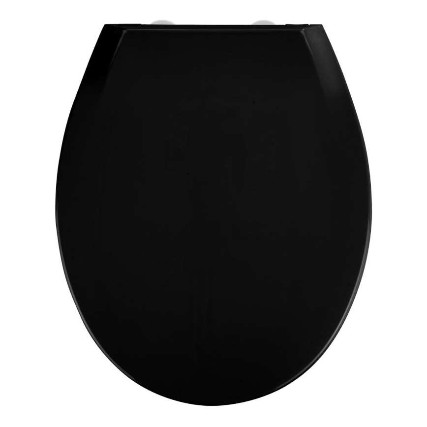 WENKO 23443100-WC sedátko KOS 44x37 cm černá/stříbrná