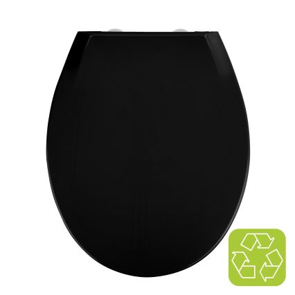 WENKO 23443100-WC sedátko KOS 44x37 cm černá/stříbrná