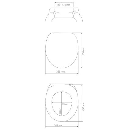 WENKO 23533100-WC sedátko 300/350 KG WC-SITZE 36,5x45 cm pestrobarevná/stříbrná