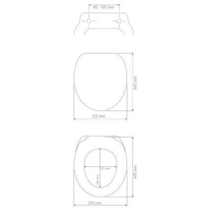 WENKO 23571100-WC sedátko 300/350 KG WC-SITZE 44,5x37 cm pestrobarevná/stříbrná