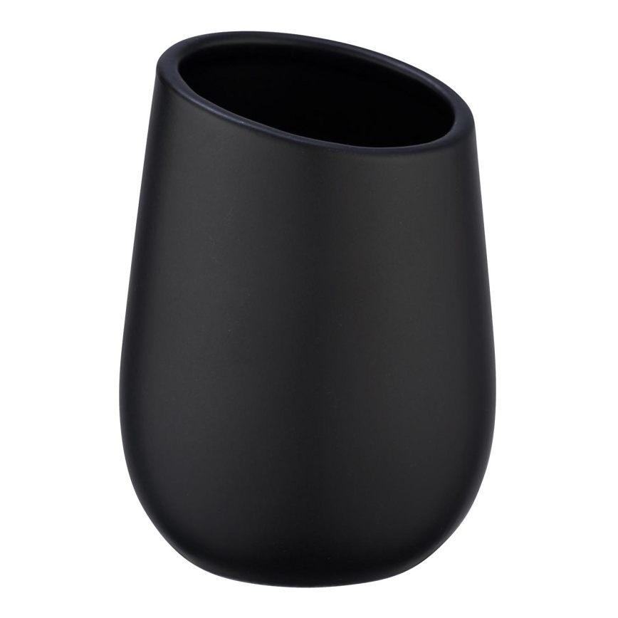 WENKO 23651800 - Kelímek na kartáčky BADI 8x11 cm černá