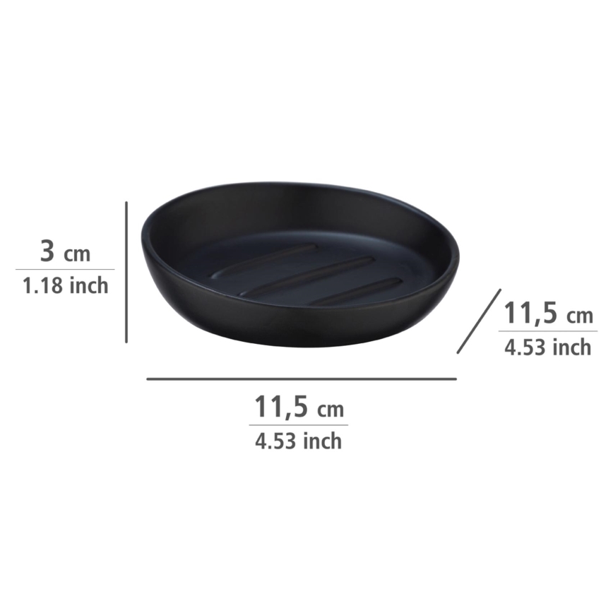 WENKO 23653100 - Mýdlenka BADI 11,5x3 cm černá