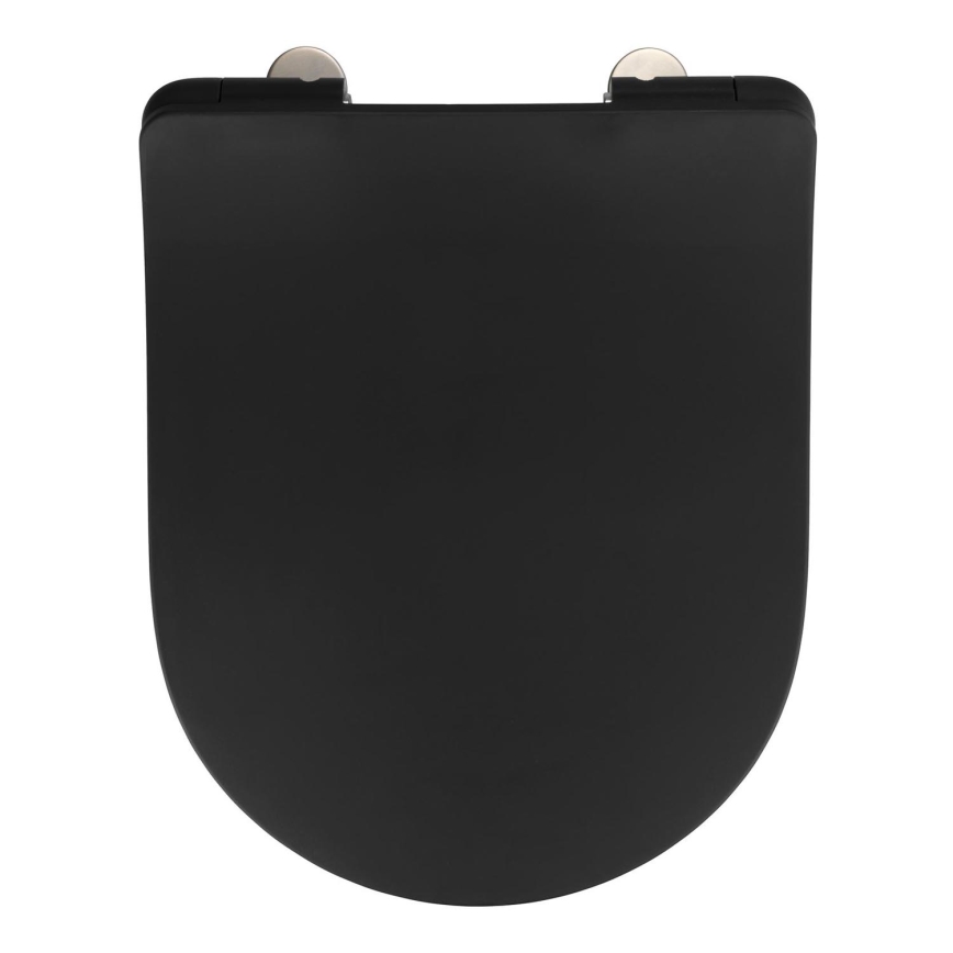 WENKO 23827100-WC sedátko SEDILO 45,2x36,2 cm černá/stříbrná