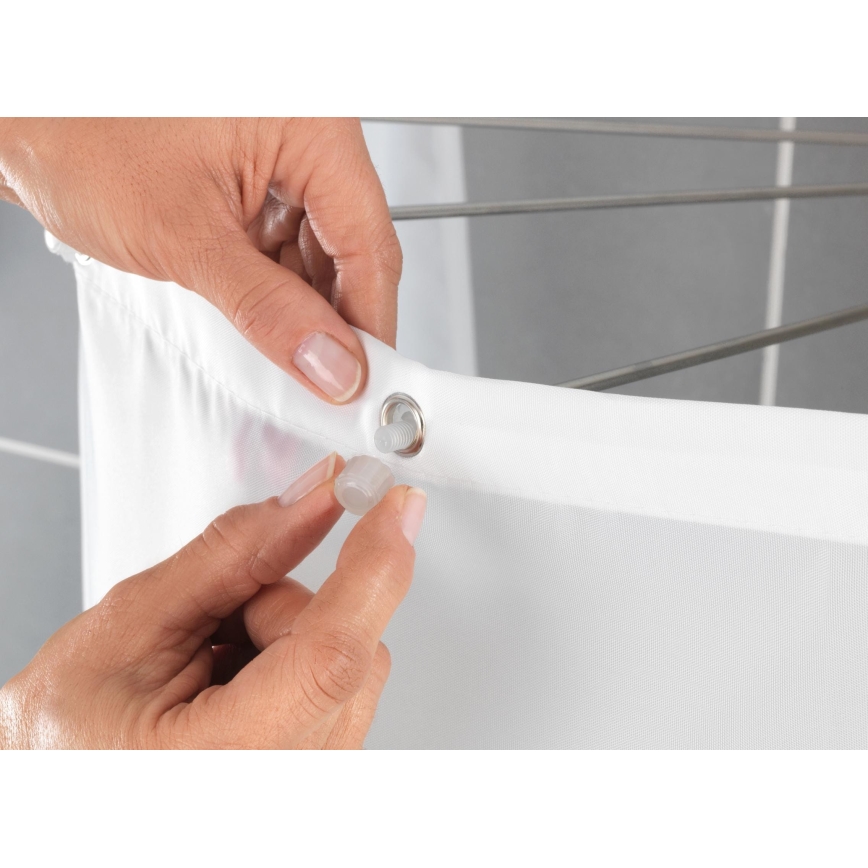 WENKO 23863100 - Sprchový držák 96x72 cm nerez/bílá