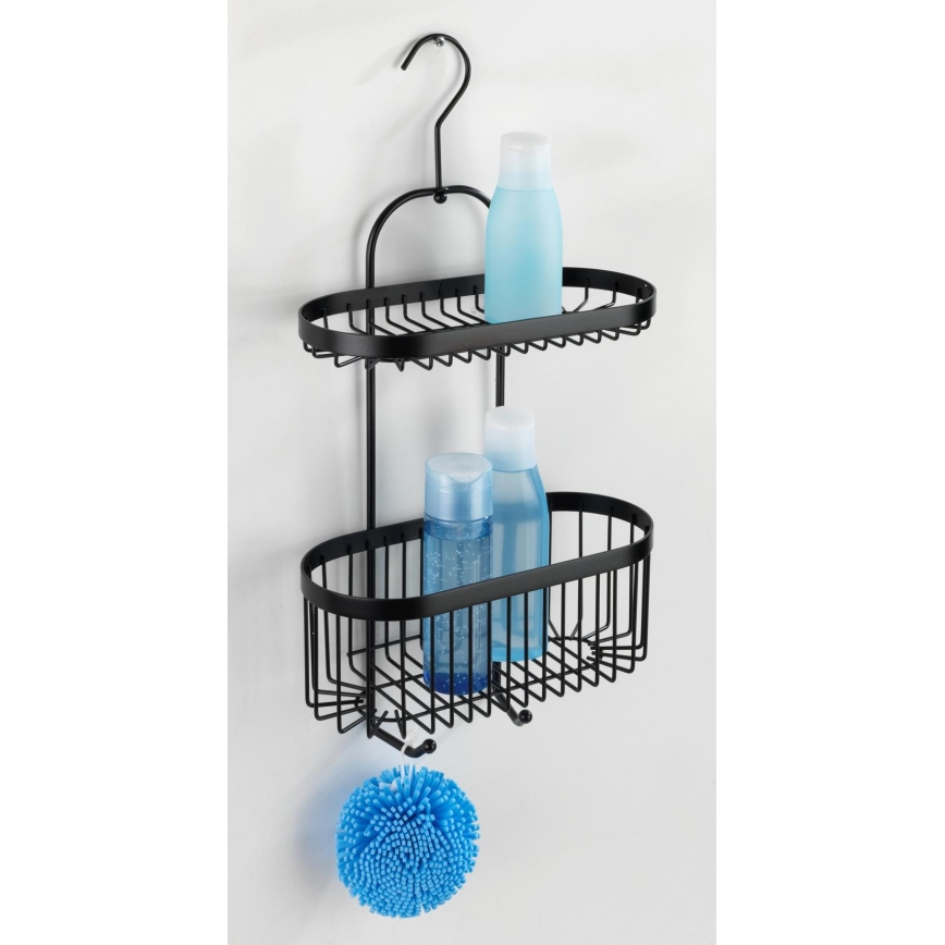 WENKO 23880100 – Polička CLASSIC PL. SCHWARZ 26,5x47 cm černá