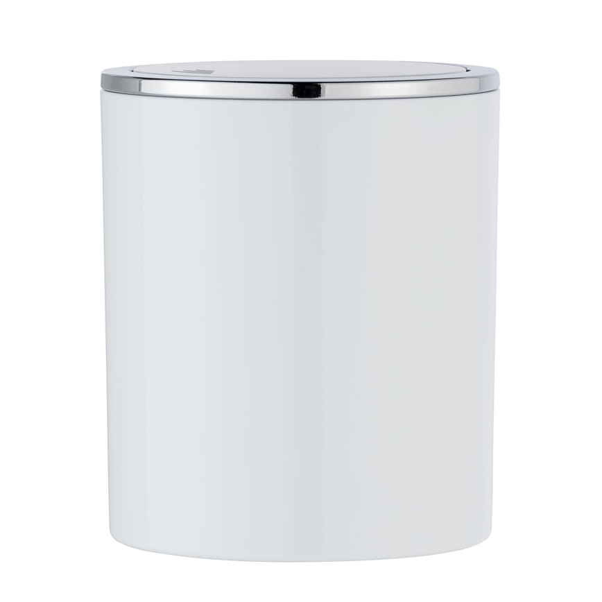 WENKO 23930100 - Koš INCA 14x16,8 cm bílá/lesklý chrom