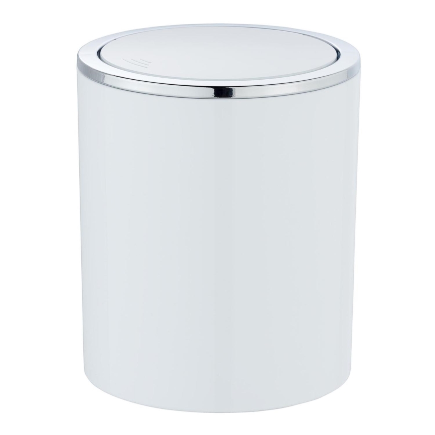 WENKO 23930100 - Koš INCA 14x16,8 cm bílá/lesklý chrom