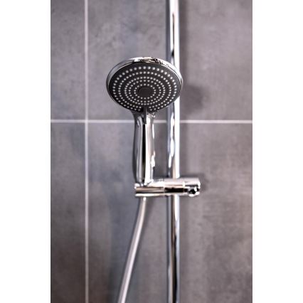 WENKO 23992100 - Sprchová hlavice WATERSAVING SYSTEM 9,5x9,5 cm lesklý chrom/šedá