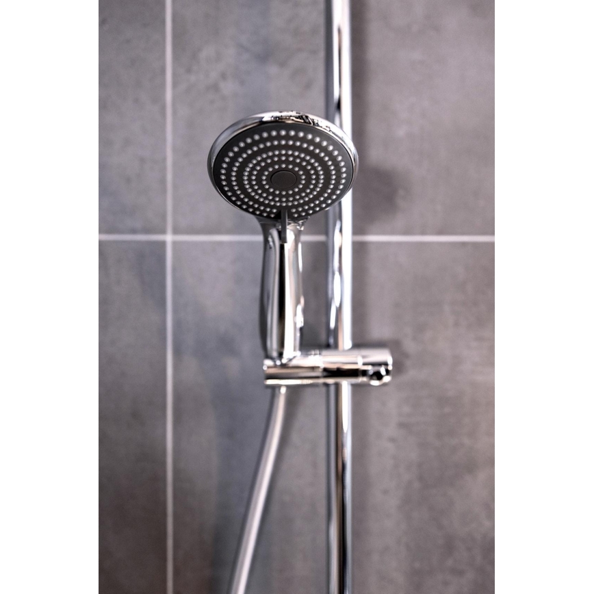 WENKO 23992100 - Sprchová hlavice WATERSAVING SYSTEM 9,5x9,5 cm lesklý chrom/šedá