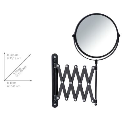 WENKO 24100100 - Zrcadlo EXCLUSIVE 219x373,9 cm černá