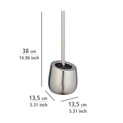 WENKO 24140100 - WC štětka BADI 13,5x38 cm stříbrná