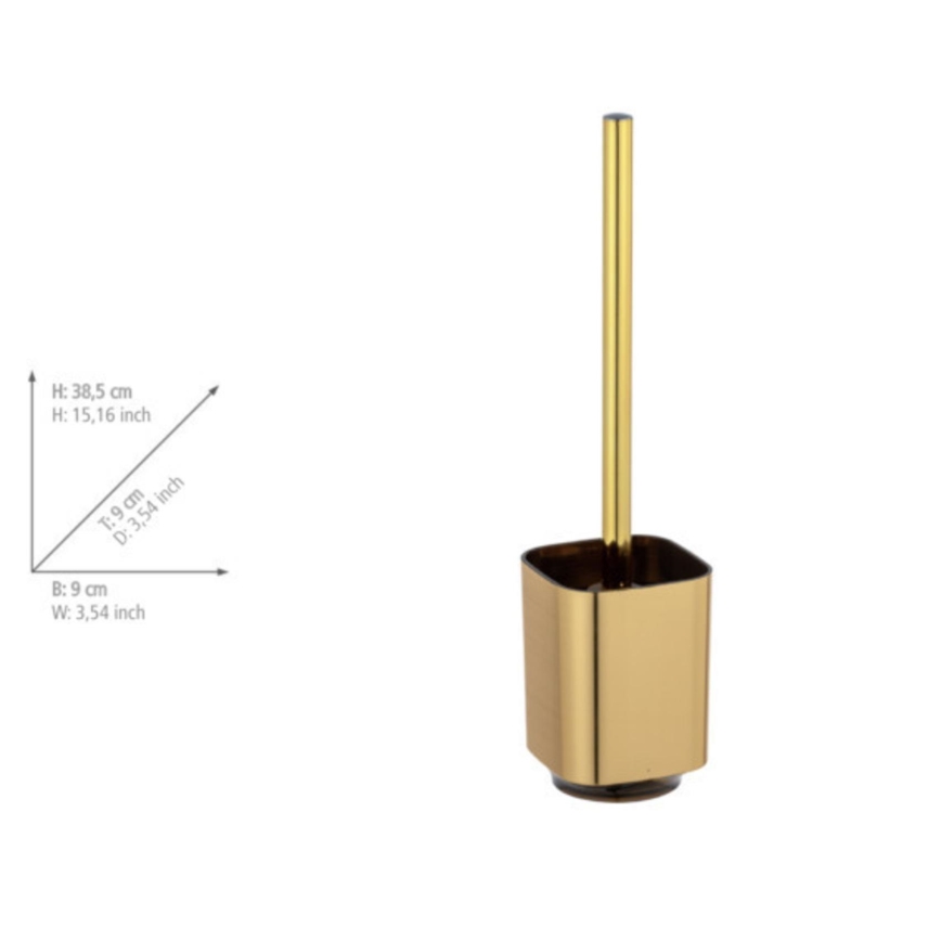 WENKO 24162100 - WC štětka AURON 9x38,5 cm zlatá