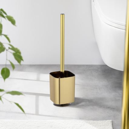 WENKO 24162100 - WC štětka AURON 9x38,5 cm zlatá