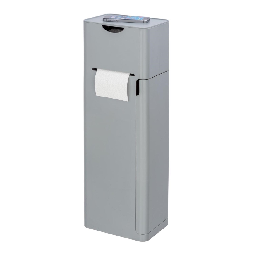 WENKO 24213100 - WC štětka IMON 20x58,5 cm šedá