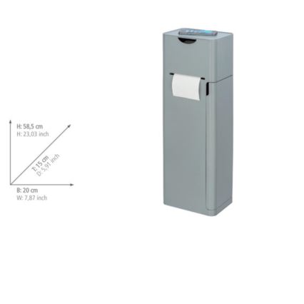 WENKO 24213100 - WC štětka IMON 20x58,5 cm šedá