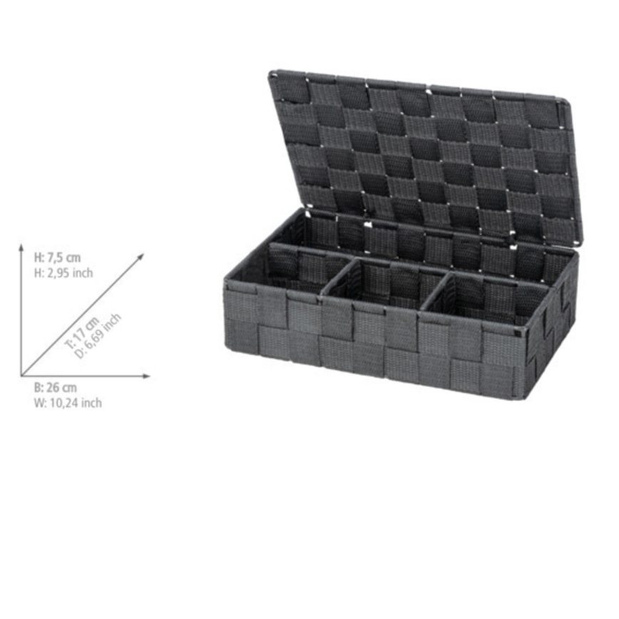 WENKO 24223100 - Koš ADRIA 26x17 cm šedá/antracit