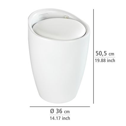 WENKO 24228100 - Stolička CANDY 36x50,5 cm bílá/černá