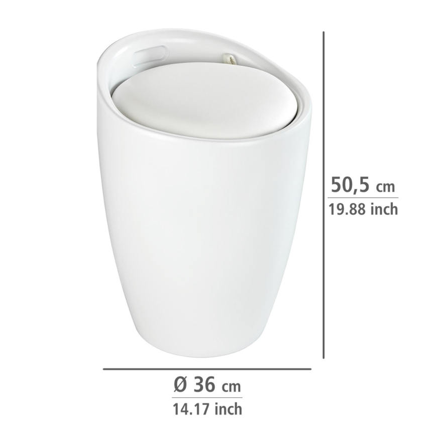 WENKO 24228100 - Stolička CANDY 36x50,5 cm bílá/černá