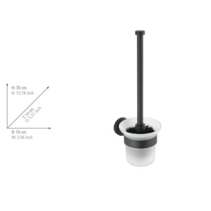 WENKO 24243100-WC štětka BOSIO BLACK 10x35 cm nerez/stříbrná/satin