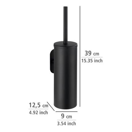 WENKO 24289100-WC štětka TURBO-LOC OREA BLACK 9x39,5 cm nerez/černá