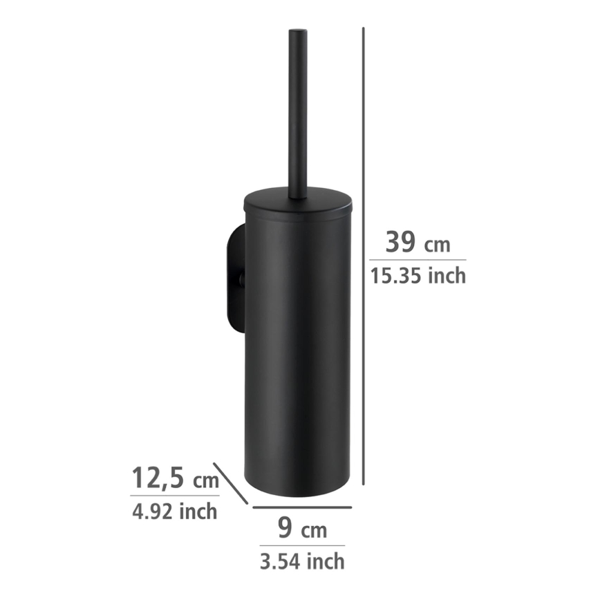 WENKO 24289100-WC štětka TURBO-LOC OREA BLACK 9x39,5 cm nerez/černá