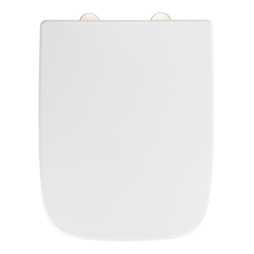 WENKO 24334100-Toaletní sedátko EXCLUSIVE 46,5x37 cm bílá/stříbrná