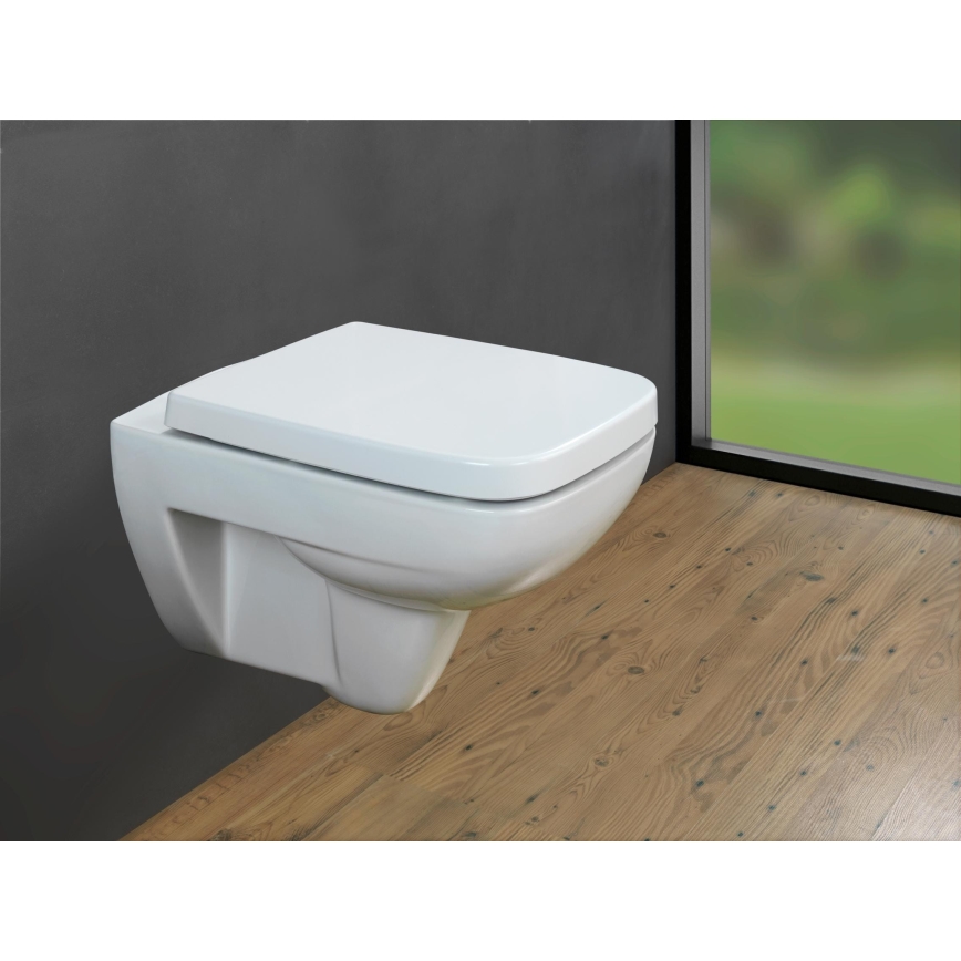 WENKO 24334100-Toaletní sedátko EXCLUSIVE 46,5x37 cm bílá/stříbrná