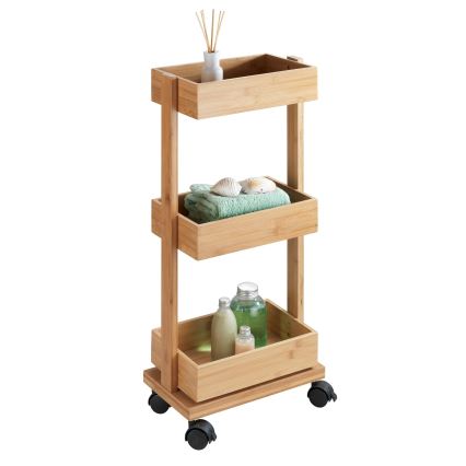 WENKO 24390100 - Regál TORTONA 18x71,5 cm hnědá/černá